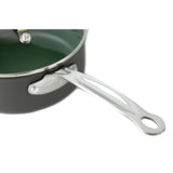 Porcelain Ceramic 12" Cooking Fry Pan with Helper Handle, 1 Each