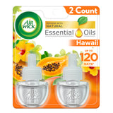 Plug in Scented Oil Starter Kit, 2ct, Hawaii, Air Freshener, Essential Oils